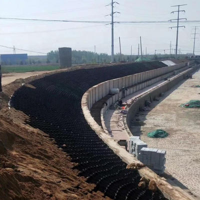 Plastic HDPE Geocell for Slope Protection in Black Color Hotel Ground Grid Geo Cell