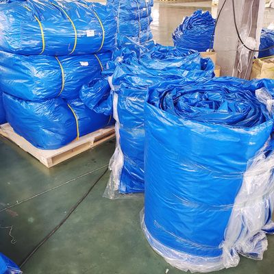 Coated PE Tarp Waterproof Light Weight Roof Cover Blue Polyethylene Tarpaulin Sheet PE