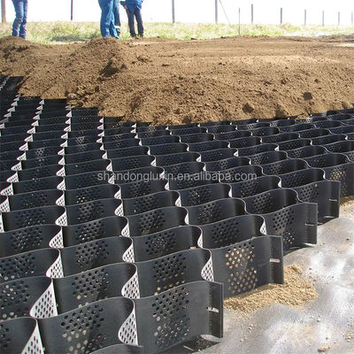 Textured and Perforated HDPE Geocell for Ground Enhancement in Heights of 50mm-200mm