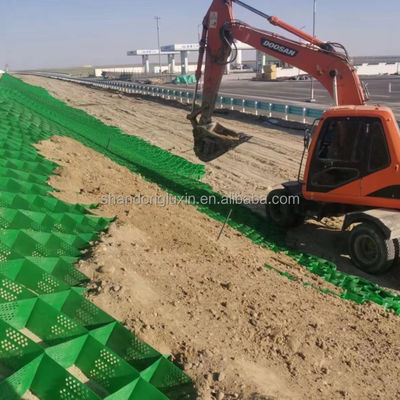 HDPE Plastic Geocell Ground Grid for Slope Stabilization Welding Distance 330mm-1000mm