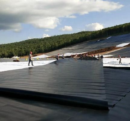 1.0mm HDPE Geomembrane for Fish Pond Width 1-6m Chemical Resistant Black Geomembrane