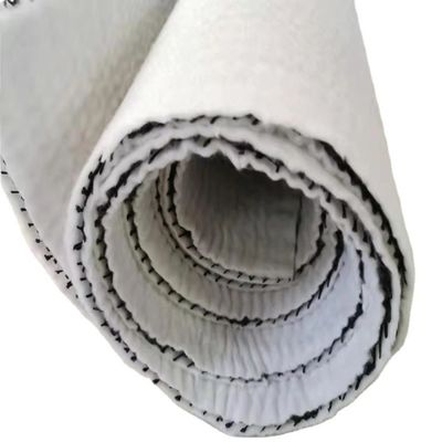 Composite Drainage Geonet with Geotextile in the Middle 8mm Thickness Black White Width 4m