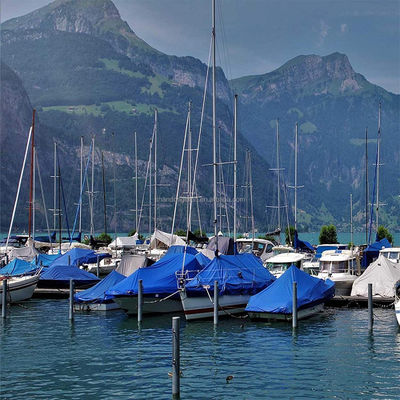 Double Faced Tarpaulin Heavy Duty Waterproof Cover for Boat Awning RV and Pool Events