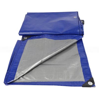 Coated Blue PE Waterproof Plastic Truck/Container Side Curtain Tarpaulin