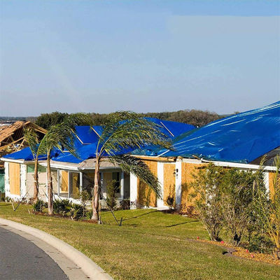 Custom 150gsm HDPE Tarpaulin with LDPE Lamination and Width 2m-100m Blue Pe Tarpaulin
