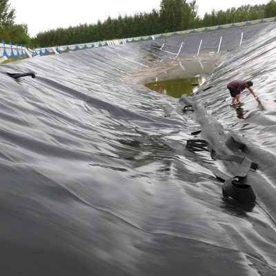Custom Length Fish Farm Ponds Liner 1mm HDPE Geomembrane with Double Texture Surface