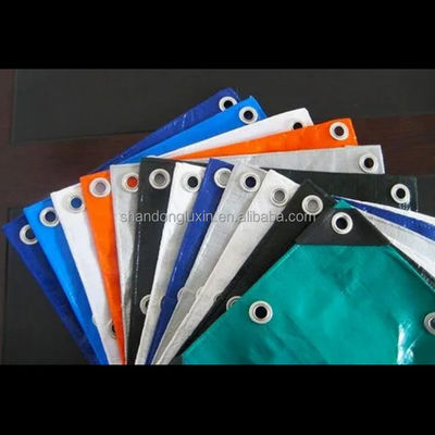 LDPE Coated Plastic Canvas Tarpaulin Strong Waterproof and Logo Printing