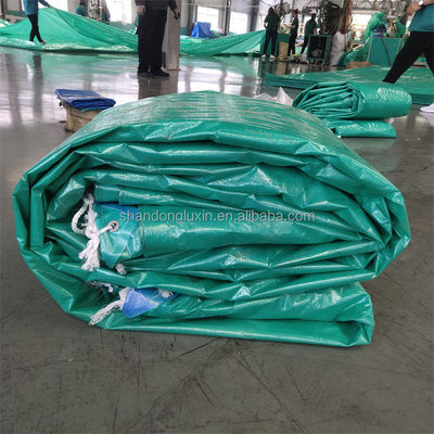 Blue PE Tarpaulin Water Resistant and Top Performance with 6*6-16*16 Density