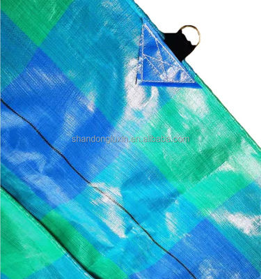 Poly Woven Fabric Pe Tarpaulins in Green Silver with Waterproof and Lightweight Design