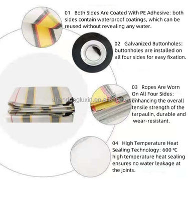 Flame Retardant and UV Inhibitor Tarpaulin Sheet for Multi-purpose Customized Design