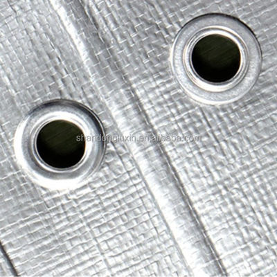High Surface Hardness Silver Gray PE Tarpaulin for Sunlight Blocking and Dustproofing