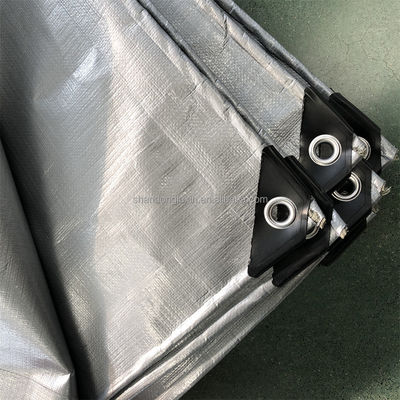 PE Tarpaulin Silver Gray FAW 160g for Rainproof Tents and Awning Covering 2-11m Width