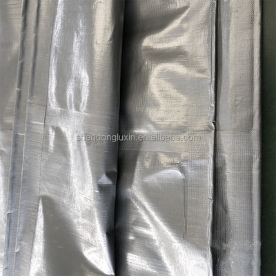 PE Tarpaulin Silver Gray FAW 160g for Rainproof Tents and Awning Covering 2-11m Width