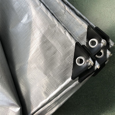 High Surface Hardness Silver Gray Woven PE Polyethylene Tarpaulin at for Waterproof