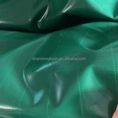 Rainproof Prefabricated Green PVC Tarpaulin with UV Resistance and Sunlight Blocking
