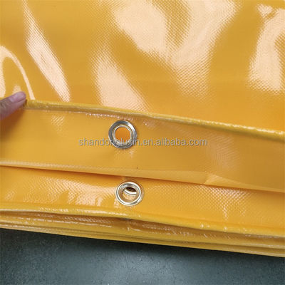 Yellow PVC Tarpaulin UV Resistant Rainproof Moisture-proof for Versatile Applications