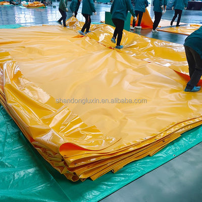Yellow PVC Tarpaulin UV Resistant Rainproof Moisture-proof for Versatile Applications