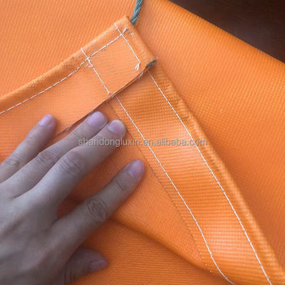 Sturdy Tarpaulin Made of Orange PVC for Sunlight Block and Moisture-Proof Protection
