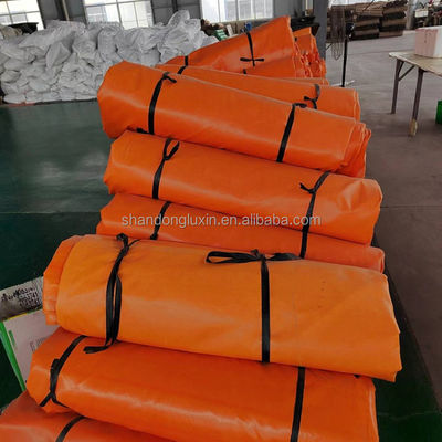 Sturdy Tarpaulin Made of Orange PVC for Sunlight Block and Moisture-Proof Protection