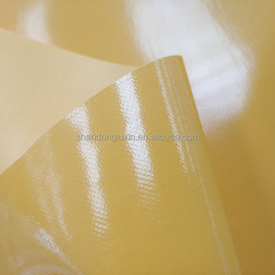 Max 2m Width Yellow PVC Tarpaulin Ideal for Blocking Sunlight and Preventing Moisture