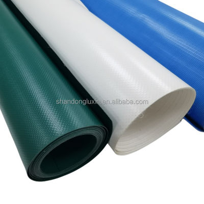 Plain Style PVC Waterproof Tarpaulin in Blue for Moisture-proof and Sunlight Blocking