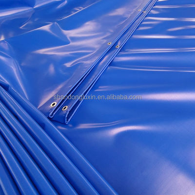 Plain Style PVC Waterproof Tarpaulin in Blue for Moisture-proof and Sunlight Blocking