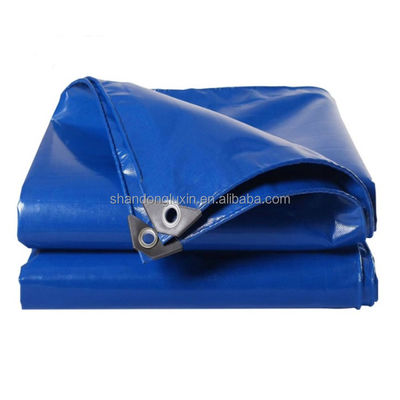 Plain Style PVC Waterproof Tarpaulin in Blue for Moisture-proof and Sunlight Blocking