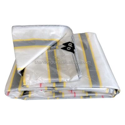 Woven PE Tarpaulin With UV Treated Plastic Fabric Canvas Poly Tarp For Sun Resistance