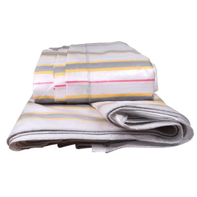 Coated Stripes Woven Tarpaulin for Blocking Sunlight and Waterproof Covering Items