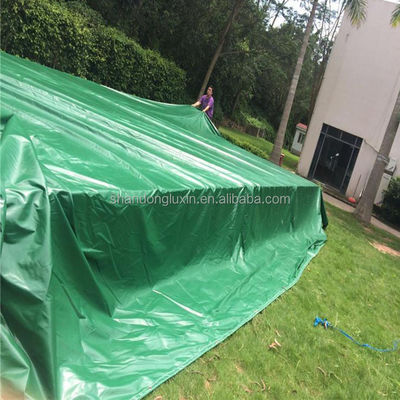 White Solid Eyelet Grommet Pvc Tarp Tarpaulin 280-960gsm Width 2m-100m for Heavy Duty