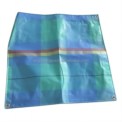 PE Tarpaulin Blue Grid UV Resistant Covering for Moisture-Proof and Sunlight Blockage