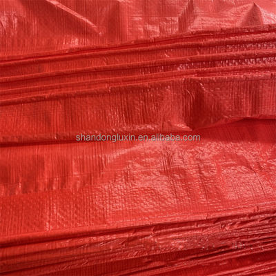 UV Resistant Polyethylene Tarpaulin in 4x5m Size for Dust and Rain Protection Red Color