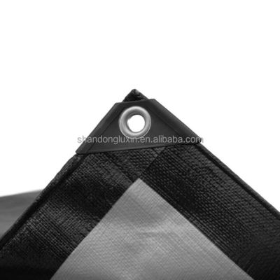 Black PE Tarpaulin for Waterproof and Dustproof Item Covering in 3x4m 4x5m 4x6m Sizes