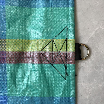 Waterproof Dustproof Stripe Grid PE Tarpaulin for Item Covering and Sunlight Blocking