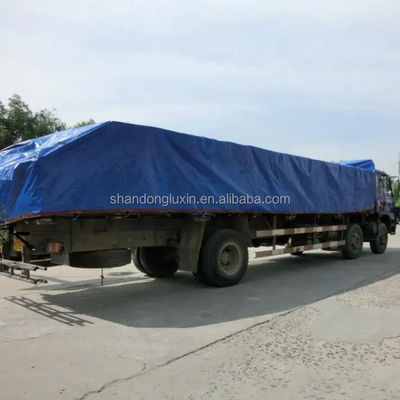 Truck Cargo Cover PE Coated Heavy Duty Waterproof Tarpaulin Roll with Eyelets Plaid Style